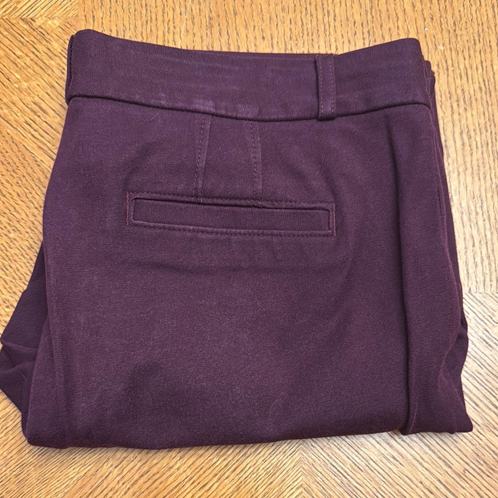 Banana Republic Burgundy Crop Sloan Fit Pants Size 8 - Picture 5 of 8
